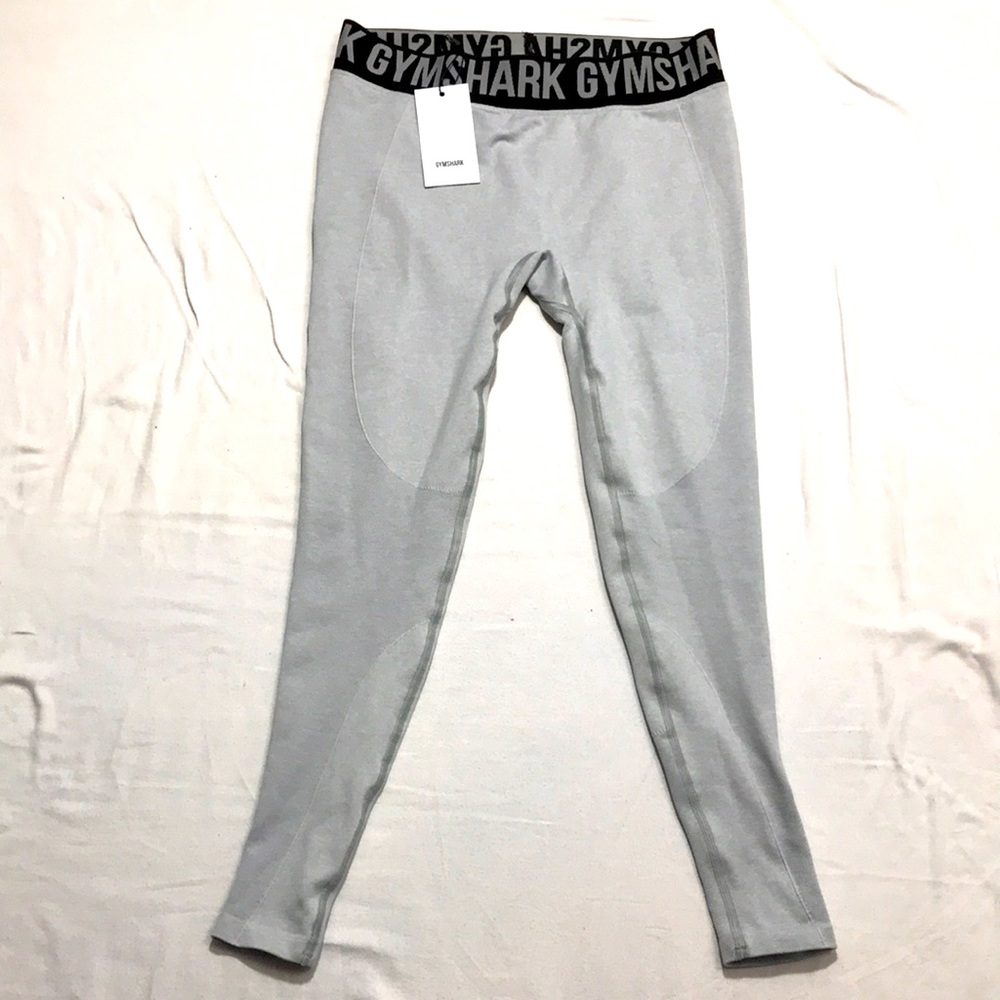 Women’s Large GYMSHARK Leggings. Silver/grey. NEW WITH TAGS.